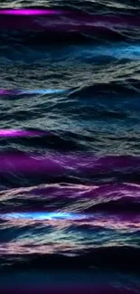 Dark blue ocean waves with purple accents.