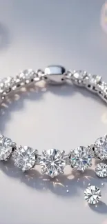 A sparkling diamond bracelet with elegant design.