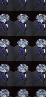 Elegant diamond rings on a black background.