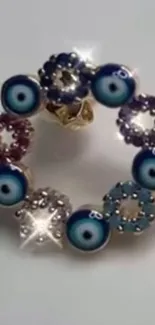 Elegant evil eye charm with bead design