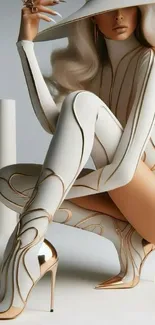 Elegant fashion wallpaper with artistic design and modern style.