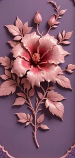 3D floral art wallpaper with elegant rose design.