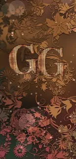 Ornate floral pattern with GG letters.