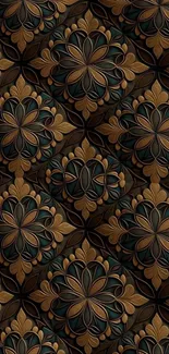 Intricate vintage floral pattern wallpaper.