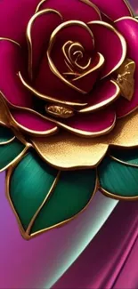 Elegant floral phone wallpaper with rose.