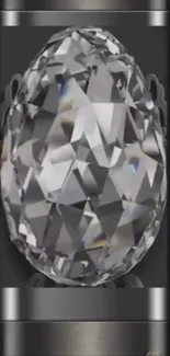 Elegant gemstone with a metallic background.