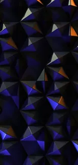 Geometric dark abstract wallpaper with elegant design and dark blue tones.