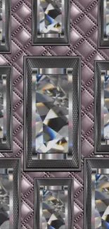 Elegant geometric diamond pattern wallpaper for mobile.