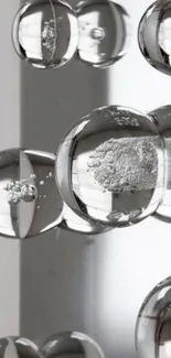 Close-up of elegant glass bubbles showcasing a sleek and modern design.