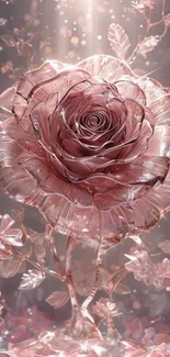 Stylish glass rose with elegant details.