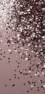 Dusty pink phone wallpaper with elegant glitter particles.