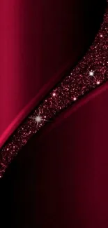 Elegant dark red wallpaper with glittery accents.