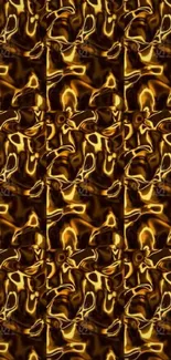 Golden abstract pattern mobile wallpaper.