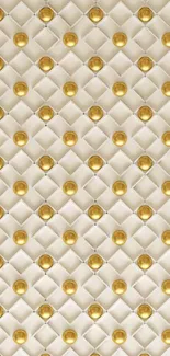 Elegant gold and cream geometric pattern wallpaper.