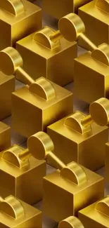 Gold geometric pattern wallpaper for mobile