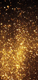 Gold sparkle wallpaper with shimmering glitter effect.