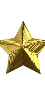 Gold star with metallic texture on white background, ideal for phone wallpaper.