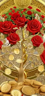 Gold textured wallpaper with elegant glitter.