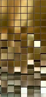 Gold tile pattern wallpaper for mobile.