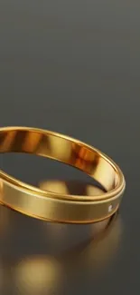 Close-up of elegant gold wedding rings on display.