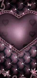 Elegant heart design with floral accents.