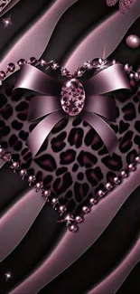 Elegant heart wallpaper with purple accents.