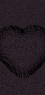 Elegant dark heart design on textured background for phone wallpaper.