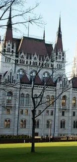 Elegant gothic building under a clear sky.