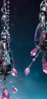 Intricate jewelry with vibrant colors and gems.