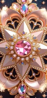 Ornate jewel starburst design with intricate details.