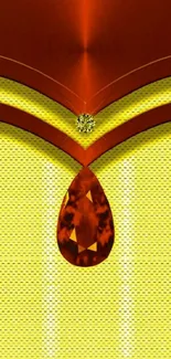 Elegant mobile wallpaper with rich red and gold jewel design.
