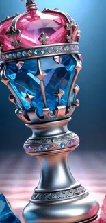 Jeweled scepter with vibrant colors