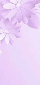 Lavender floral minimalist phone wallpaper with elegant design.