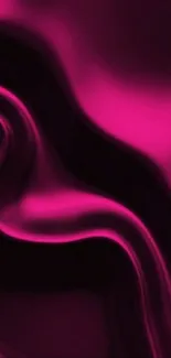 Abstract magenta silk waves create an elegant phone wallpaper.
