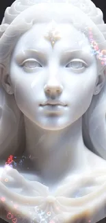 Elegant marble goddess sculpture mobile wallpaper