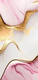 Marble design with gold accents and abstract patterns.