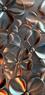 Metallic floral pattern with elegant design