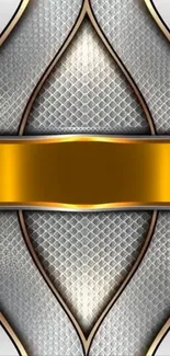 Luxurious metallic phone wallpaper with gold and intricate patterns