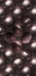 Elegant metallic spheres abstract wallpaper design.