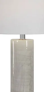 Minimalist design lamp with white shade.