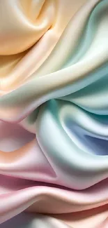 Silky pastel waves mobile wallpaper with elegant flowing design.