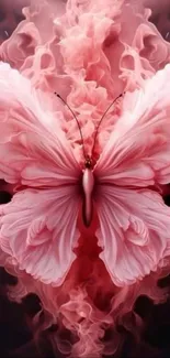 Elegant pink butterfly with artistic wings.