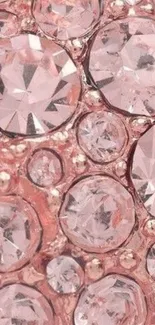 Mobile wallpaper featuring a luxurious pink diamond texture.