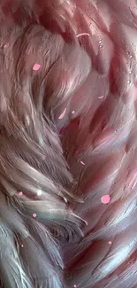 Soft pink feather texture wallpaper for mobile.