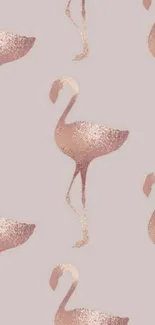 Elegant pink flamingo mobile wallpaper with artistic design.