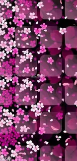 Elegant mobile wallpaper with pink floral design.