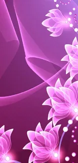 Elegant pink floral mobile wallpaper with abstract flowers.