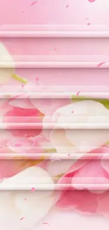 Elegant pink floral wallpaper with tulips and soft, serene design.