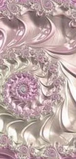 Elegant pink fractal design mobile wallpaper.