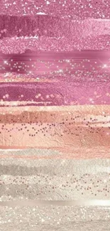 Pink glitter wallpaper with rose gold accents.